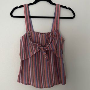 Madewell Striped Top w/ Tie Front